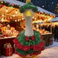 thumbnail image 4 of Christmas Goose Statue Costume, Polyester Decorative Outfit with Hat for 23-inch Lawn Goose, Patio Garden Decoration,Vsgery, 4 of 6