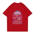 thumbnail image 3 of T-shirts pour Femmes Trapstar T-Shirt Imprimé pour Femmes Décontracté Graphique Junior Filles Manches Courtes tee-Shirt Original avec Col Rond(Rouge, 2TG), 3 of 3