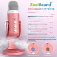 thumbnail image 3 of Micrófono ZealSound K66 Gaming USB rosa para teléfono PC PS5, 3 of 7