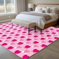 thumbnail image 5 of Valentine's Day Washable Area Rug 5 x 7 ft Heart Shaped Plaid, Soft Non Slip Rugs Stain Repellent Indoor Felt Carpet for Living Dining Room Bedroom Home Office, 5 of 9