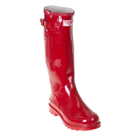 Forever Young Women Red Classic Rubber Rain Boots