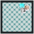 thumbnail image 2 of PinPix 15x15 Custom Cork Bulletin Board Argyle Turquoise Poster Board Has a Fabric Style Canvas Finish, Framed in Argyle Turquoise, by ArtToFrames (PinPix-648), 2 of 6
