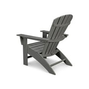 POLYWOOD Nautical Curveback Outdoor Adirondack Chair in Black