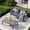 Black 2-Seater Set (2 Pieces), variant on ABORON Aluminum Patio Furniture Sets, 2 Pack Footstools for Patio Furniture Sets, Outdoor Footstool Sets for Patio, Porch, Balcony and Poolside