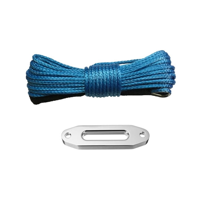 6mm*15m Synthetic Rope Add 4000lbs Aluminum Hawse Fairlead, Off Road Rope, Kevlar Winch Cable, Plasma Rope ,Easy to Use
