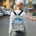 thumbnail image 7 of Casual White Roses Snowy Mountains Sky Backpack for School,College and Travel, Water Resistant Bookbag,, 7 of 7