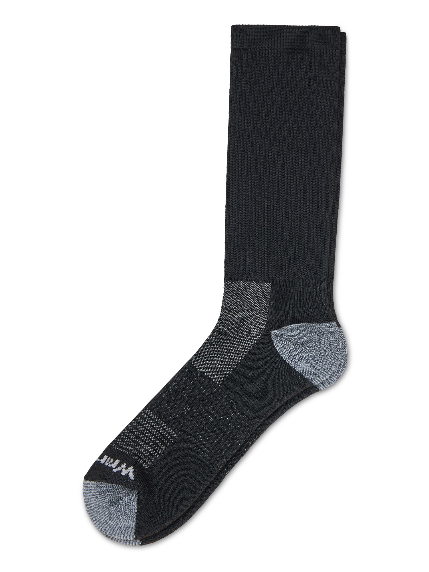Wrangler Wool Blend Work Socks for Men, Size 6-12, Black, 6 Pairs