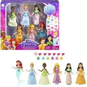 Disney Princess Small Doll Princess Party with 6 Posable Dolls and 13 Tea Time Accessories