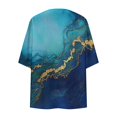 thumbnail image 4 of DDAPJ pyju 3/4 Sleeve Cardigans for Women Lightweight Open Front Casual Blouse Tops Vintage Floral Print Chiffon Kimono Cardigan Prime Sales Sky Blue S, 4 of 6