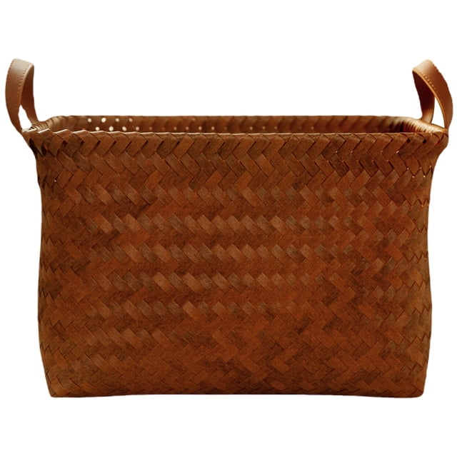 BRIGHTFUFU Cesta de almacenamiento de juguetes Canasta de almacenamiento de estilo pastoral Cesta de lavandería Home Canasta de lavandería