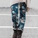 thumbnail image 5 of Gibobby Pantalones deportivos Cintura Casual Sólido Midi Pantalones Rectos Color Algodón Mujer Leggings Pantalones sueltos con bolsillos(Azul， M), 5 of 5