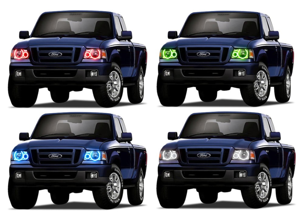 Ford Ranger 98-00 CHS Multi-Color LED Headlight Halo Ring Kit