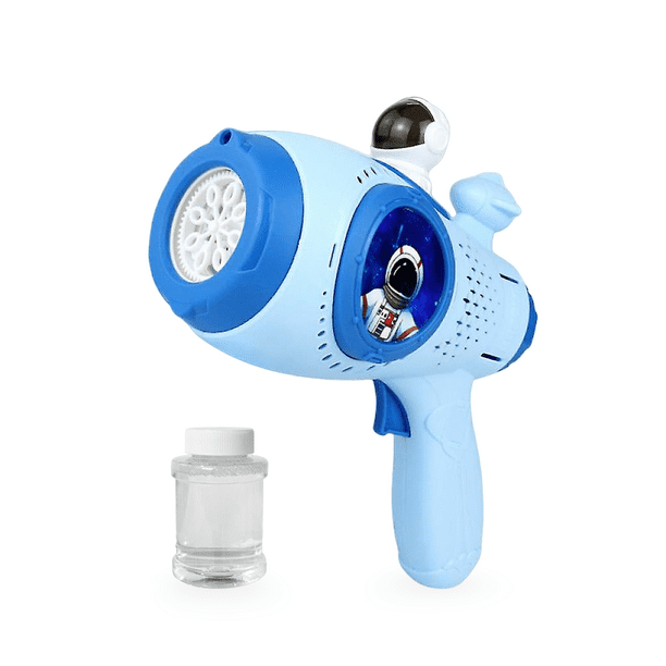 Pistola De Burbujas Con Luz LED – Máquina Astronauta Automática, Soplador Portátil Con 4000 Burbujas/Min – Perfecta Para Fiestas Y Verano