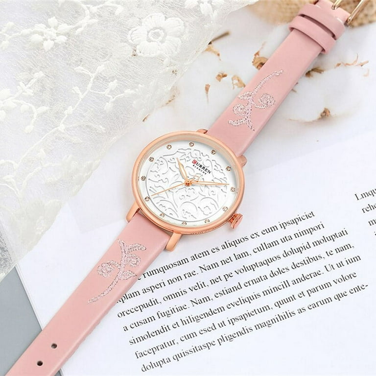 Women Watches Leather Band Luxury Quartz Watches Girls Ladies Wristwatch  Relogio Feminino (0039 Brown) : : Fashion
