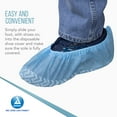 thumbnail image 4 of Dynarex Disposable Shoe Covers, Universal Size, Non-Conductive and Non-Skid, Sewn Seams with Elastic Opening, Personal or Professional Use, Blue, 1 Box of 150 Pairs, 4 of 7