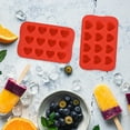 thumbnail image 2 of AYktou Ice Tray Ice Maker,12 Heart-Shaped Ice Trays,2pc Cute Food Grade Soft Silicone Molds for Coffee,Cocktails,Drinks,Jellies,Puddings,Chocolate,Resin, 2 of 8