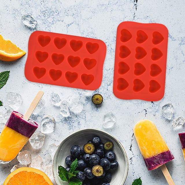 LSLJS 2PC Ice Cubes Tray - Silicone Easy Release And Flexible 12 Ice Cubes Trays - Flexible Ice Modle Box - Durable And Dishwasher Safe, Home Accessories