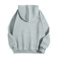 thumbnail image 5 of Women's Fashion Casual Comfortable Round Neck Hooded Long Sleeve Christmas Print Warm Sweatshirt for Holiday Wear and Winter Season Comfort,Gray,L, 5 of 6
