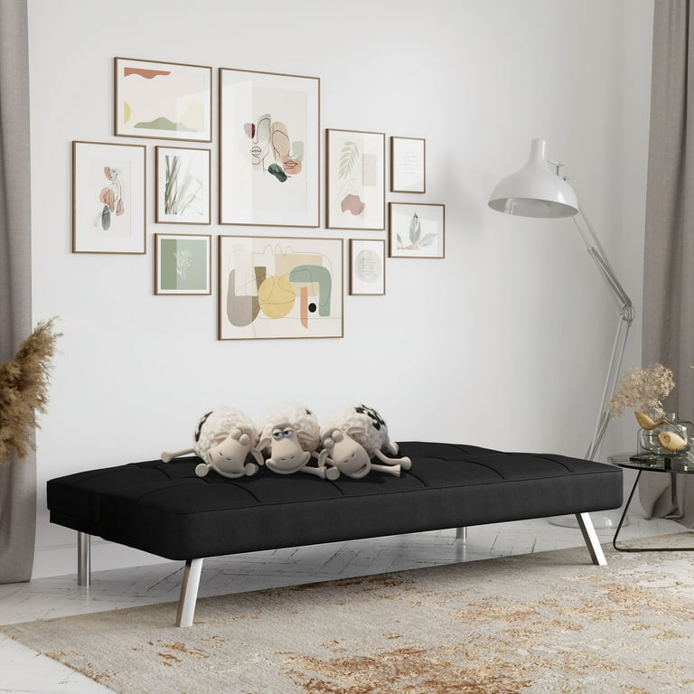 Serta Chelsea Modern Full Futon Black Fabric