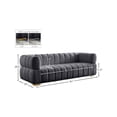 thumbnail image 3 of Meridian Furniture Gwen Grey Velvet Sofa, 3 of 15