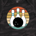thumbnail image 4 of Inktastic Bowling Pins Ball Bowler Retro Sunset Boys or Girls Baby Bodysuit, 4 of 5