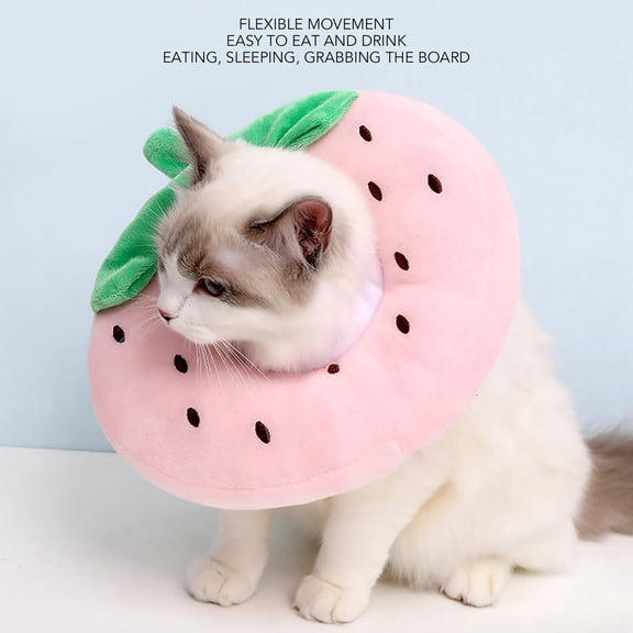 Xirurus Cat Cone Collar – Soft Fruit‑Shaped, Adjustable, Anti‑Licking Recovery Collar for Cats & Kittens, Cute & Comfortable