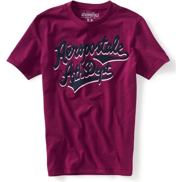 Aeropostale - Camiseta gráfica para hombre del departamento de atletismo, color morado, pequeña