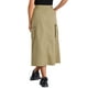 thumbnail image 3 of Falda Cargo Midi con Cremallera para Mujeres INSPIRE CHIC, con Bolsillos, Cintura Alta, Ropa Urbana Casual, Talla M, Caqui, 3 of 6