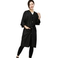 thumbnail image 5 of Perfehair Hair Salon Client Gown Robes Cape for Clients- Kimono Style, 5 Snap Closures, Black, 5 of 7