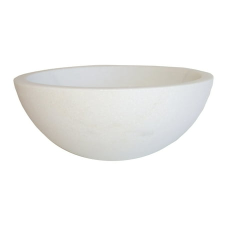 0.75 Bath Sink - Eden Bath EB_S003GW-H Stone Bowl Vessel Sink, White