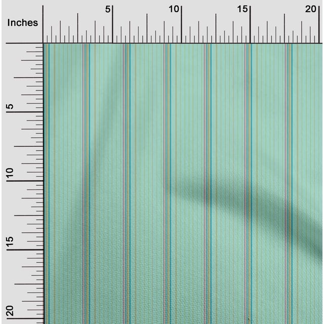 oneOone Georgette Viscose Fabric Vertical Stripe Print Sewing Fabric BTY 42 Inch Wide