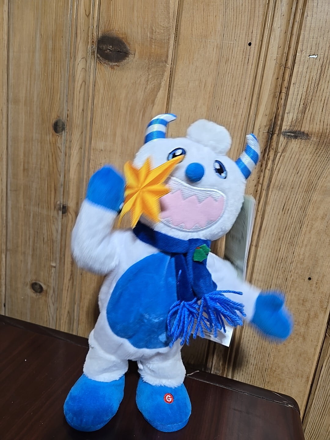 Gemmy Animated Yeti 14" Plush Singing "It's The Most Wonderful Time of the Year"
