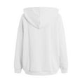 thumbnail image 6 of Kaprioy Womens Plus Size Hoodies Sweatshirt Long Sleeve Zip Up Drawstring Jacket Coat Fashion Clothing Outwear with Pocket White, S, 6 of 6