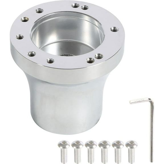 OTTULUR Golf Cart Silver Steering Wheel Adapter Replacement for Club Car DS Golf Cart 1984-Up