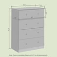 thumbnail image 4 of Furinno Tidur Simple Design 4-Drawer Dresser with Handle, Solid White, 4 of 6