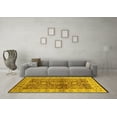 thumbnail image 3 of Ahgly Company Machine Washable Indoor Rectangle Oriental Yellow Industrial Area Rugs, 8' x 10', 3 of 4