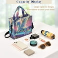thumbnail image 4 of Unicorn and Flowers Corduroy Tote Bag Handbag Large Messenger Bag Shoulder Crossbody Zipper Bag Purse, 4 of 8