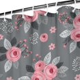 thumbnail image 3 of Pioneer Flower Floral Print Pattern Shower Curtain 84”x72", Bathroom Decorative Shower Curtain Set with 12 Hooks, Waterproof Washable, 3 of 6