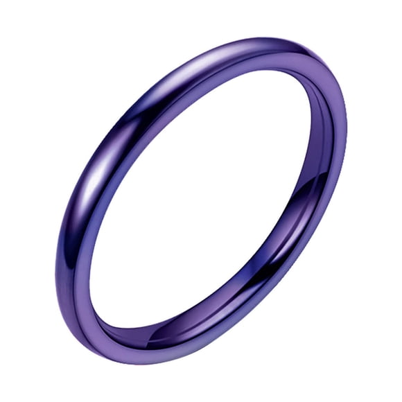 Fashion Contracted 2MM Fine Hand Polished Women's Tail Ring Couple Ring
