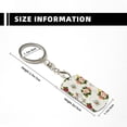 thumbnail image 3 of Wukai Vintage Bike Flower Butterfly Print Rectangular Metal Keychain: Sleek and Durable Key Ring for Securely Holding Keys Perfect for Everyday Use, 3 of 5