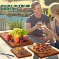 thumbnail image 4 of Vesteel 3-Pieces Wood Cutting Board, Bamboo Chopping Board Set for Kitchen with Deep Juice Groove, Wooden Charcuterie Board for Meat Vegetables and Fruits, Brown, 4 of 8