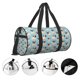 thumbnail image 3 of Balery Funny Cartoon Pugs Bolsa de Gimnasio para Mujeres y Hombres, Bolsa de Viaje Impermeable, Bolsa de Fin de Semana con Compartimento para Zapatos y Bolsillo Húmedo, 3 of 6