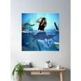 thumbnail image 2 of Awesome Octopus Women Poster Wall Art, Modern Wall Decor For Living Room Bedroom, 30x30 UNFRAMED, 2 of 3