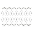 thumbnail image 5 of Utopia Alley Shower Hooks - Double Shower Curtain Rings for Bathroom - Rust Proof Shower Curtain Hooks for Shower Curtain or Liner - Set of 12, Polished Chrome, 5 of 10