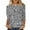 A-Grey377, variant on Womens T-Shirts Knit Three Quarter Sleeve Crewneck Star Speckle Print Tee Spring Work Commute Fashion Ladies Tops