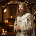 thumbnail image 3 of PMU Christmas Curly Golden Brown Wig and Beard with Sunglasses 1 Set for Men - Christmas Costume Accessories - Beard for Plays, Festivals, Props & Party Supplies - Brown, 3 of 10