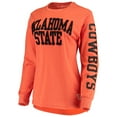 thumbnail image 2 of Women's Pressbox Orange Oklahoma State Cowboys Two-Hit Canyon Long Sleeve T-Shirt, 2 of 4