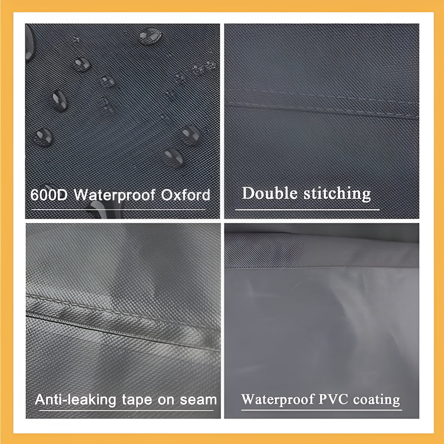 STARTWO Patio V-Shaped Furniture Sectional Sofa Cover Thickened 600D Heavy Duty Waterproof Outdoor Cover