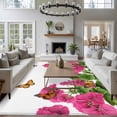 thumbnail image 3 of 6'x9' Area Rugs, Pink Spring Floral Indoor Outdoor Area Rug for Living Room Bedroom, Butterfly Farmhouse Washable Bathroom Rugs Kitchen Floor Carpet Mats Home Decor Aesthetic, 3 of 8