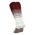 thumbnail image 2 of TCK Elite Breaker Striped Cushioned Soccer Socks - Maroon/White, Small, 2 of 2